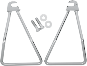 Chrome Saddlebag Support Brackets Silver