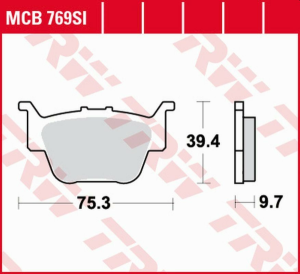 Placute frana fata/spate TRW Sinterizate OFFROAD HONDA TRX 450 '04 -'09/ TRX 650 '03 -'05/ TRX 680 '06 -'13/ TRX 420 '09 -/ KYMCO URBAN QUAD 250 '06