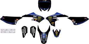Complete Graphics Kit Black, Blue, 2, nordicamoto.ro