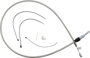 Polished Stainless Quick Connect Upper Clutch Cable Silver, 1, nordicamoto.ro