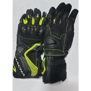 Manusi de piele sport MACNA APEX Negru/Galben fluo M (Resigilat), 1, nordicamoto.ro