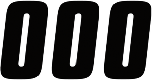 Number Stickers Black, 1, nordicamoto.ro