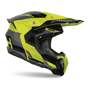 Cască Moto Cross Airoh Twist 3 Fancy Galben Lucios, nordicamoto.ro