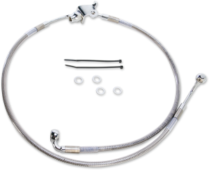 Stainless Steel Brake Line Kit Silver, Clear-coated, 1, nordicamoto.ro