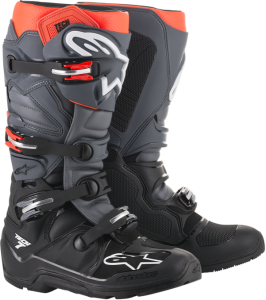 Boot T7 Enduro Bk-rd-gy 7 Black, Gray, Red 