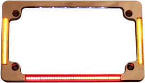 All-in-one License Plate Frame Amber, Red, White