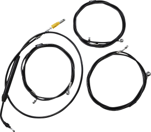 Standard Black Vinyl Braided Handlebar Cable/brake Line Kit Black