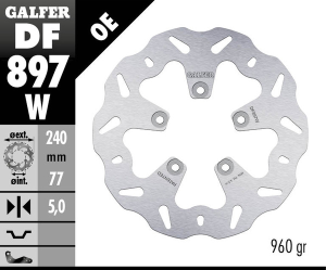 Wave® Brake Rotor Silver, 1, nordicamoto.ro