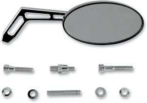 Billet Aluminum Mirrors With Clear Glass Black, 2, nordicamoto.ro