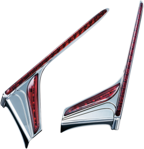 Led Vertical Rear Run-brake Light Strip Chrome, 2, nordicamoto.ro