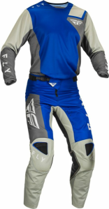 Combo Echipament Mx/Enduro Fly Kinetic Jet Albastru/Gri/Alb