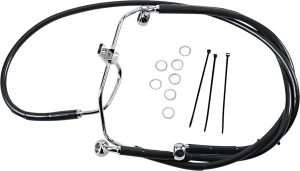 Extended Length Black Vinyl Brake Line Kit Black