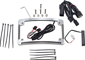 Plug & Play Run/brake/turn Led Radius License Plate Frame Amber, Red, White, 2, nordicamoto.ro