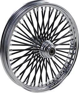 Fat Daddy Black 50-spoke Radial Laced Wheel Black, 1, nordicamoto.ro