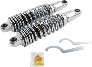 Premium Ride-height Adjustable Shocks Black, Chrome, 1, nordicamoto.ro