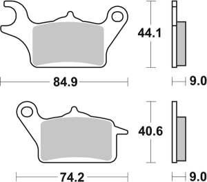 Hf Street Ceramic Organic Brake Pads