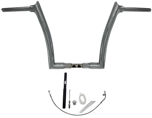 1-1/2(r) Ez Install Pointed Top Handlebar Kit Silver, 2, nordicamoto.ro