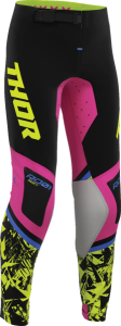 Pantaloni Punkd pentru tineri, stil sport, negru-roz, nordicamoto.ro