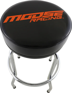 MOOSE RACING Bar Stool Black, Orange, Chrome Plated, 3, nordicamoto.ro