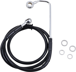 Extended Length Stainless Steel Brake Line Black, Vinyl Coated Oversize [+152 mm (6'')], 1, nordicamoto.ro