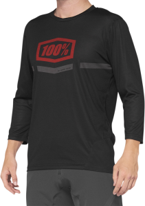 Tricou MTB 100% Airmatic 3/4 Sleeve Black/Red