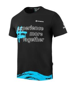 TRICOU CFMOTO ROMANIA EXPERIENCE MORE TOGETHER NEGRU/ALBASTRU, nordicamoto.ro