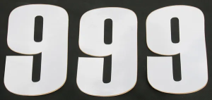 MOOSE RACING Vinyl Race Numbers White