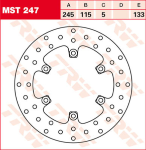 Round Fixed Brake Rotor 220-250mm Steel