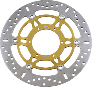 Md Series Pro-lite Contour X Brake Rotor Polished Steel, Yellow