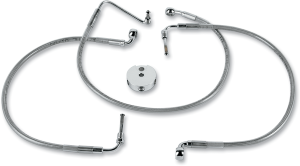 Stainless Steel Brake Line Kit Silver, Clear-coated