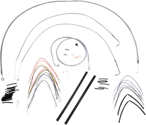 Complete Stainless Braided Handlebar Cable/brake Line Kit Silver, 1, nordicamoto.ro