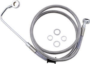 Extended Length Stainless Steel Brake Line Silver, Clear-coated Oversize [+254 mm (10'')], 1, nordicamoto.ro