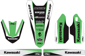 Trim Kit Graphics Black, Green, White, 1, nordicamoto.ro