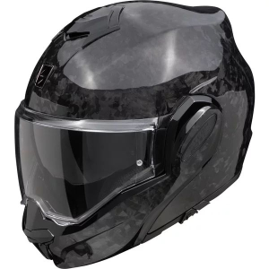 Casca modulara flip-back SCORPION EXO-TECH EVO ONYX SOLID CARBON