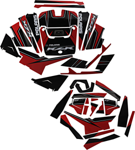 Complete Utv Graphics Kit Black, Red, 1, nordicamoto.ro