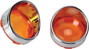 Visor-style Bezel And Lens For Deuce-style Turn Signals Chrome