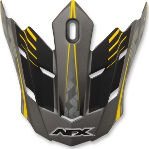 Fx-17 Factor Visor Peak Matte Frost Gray/yellow Black, Gray, Yellow