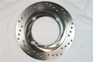 Round Fixed Brake Rotor Silver, Stainless Steel