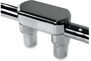 Solid Handlebar Riser & Top Clamp Kit Silver, 2, nordicamoto.ro
