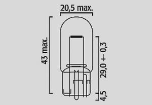 Filament Glass Wedge Bulbs Amber