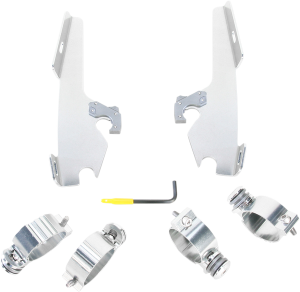 Fats/slim Windshield Trigger-lock Complete Mount Kit Polished, 1, nordicamoto.ro