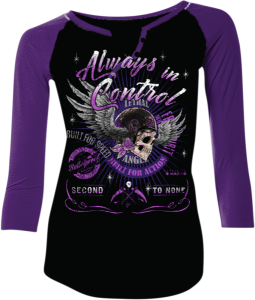 Tee 3/4 In Cntrl Raglan B Black