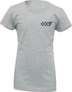 Girl's Checkers T-shirt Gray