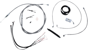 Complete Stainless Braided Handlebar Cable/brake Line Kit Silver, 1, nordicamoto.ro