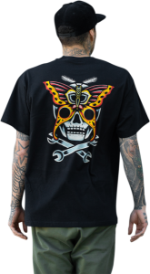 Skull Moth T-shirt Black S, 2, nordicamoto.ro