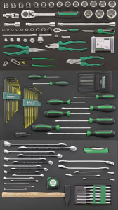 Tool Set Black, Green, Silver