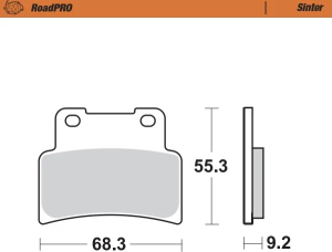 Plăcuțe de frână Roadpro Sinder pentru roțile din față
