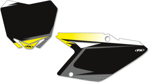 Pre-cut Graphic Number Plate Kit Black, 3, nordicamoto.ro