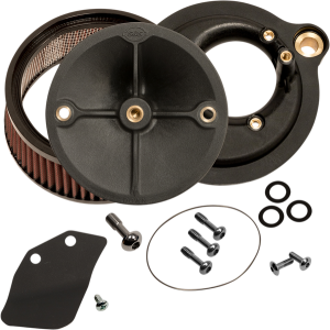 Super Stock Stealth Air Cleaner Kit Black, 2, nordicamoto.ro