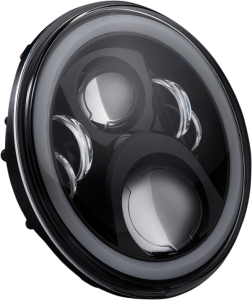 7(r) Halo Headlamp With Touring Adapter Black, 2, nordicamoto.ro
